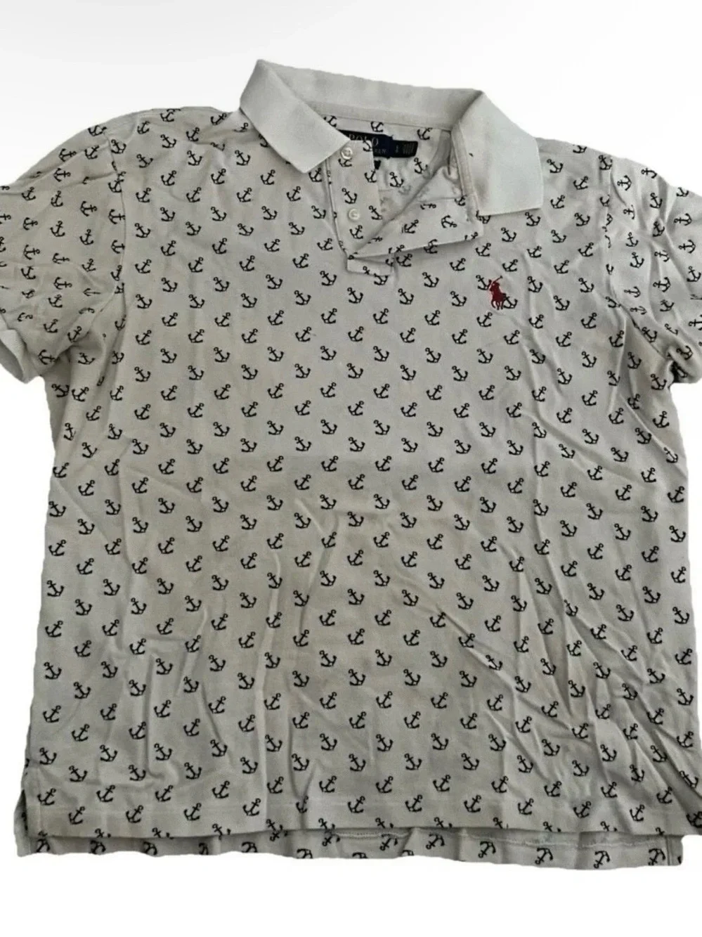 Men’s Polo Ralph Lauren Nautical Polo Custom Slim Fit Shirt Size Large